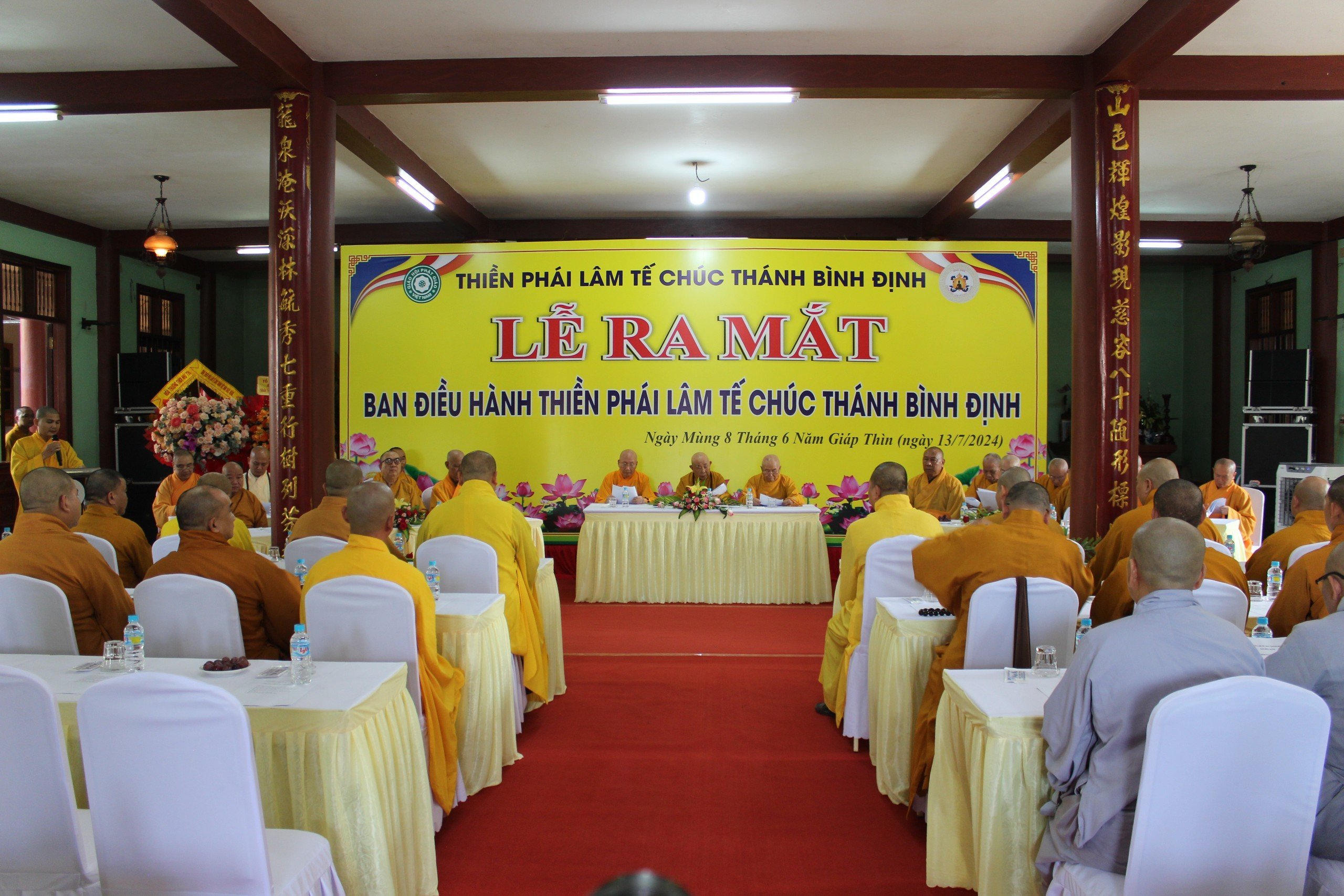Ban Điều hành Thiền Phái Lâm Tế Chúc Thánh Bình Định ra mắt nhân sự nhiệm kỳ 2024-2028